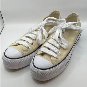Converse - Platform Classic Shoes - Tan / Khaki - 8